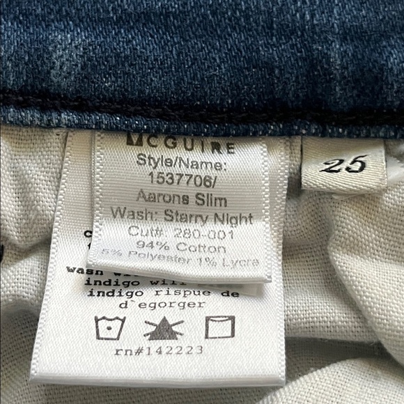 McGuire Denim Aaron Slim Mid Rise Size 25 - Picture 11 of 16